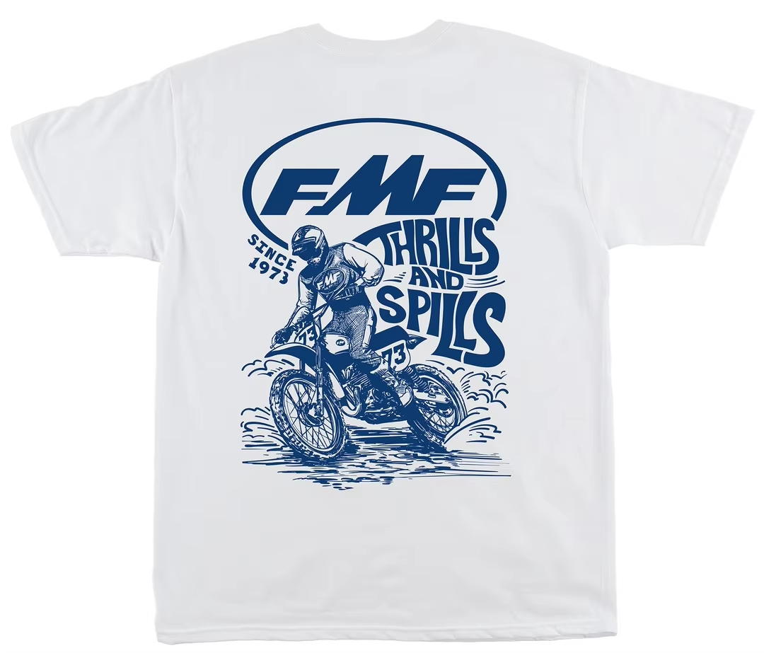 Streetwear Brand Tees - Weißes LEAN IN FMF Racing Off