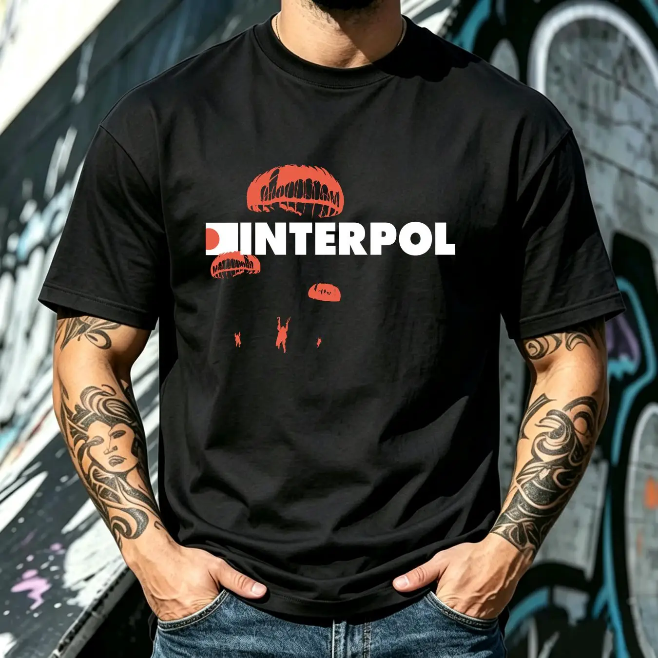 Gewaschenes T-Shirt Interpol B – Streetwear Brand Vintage Bewertung und Preis