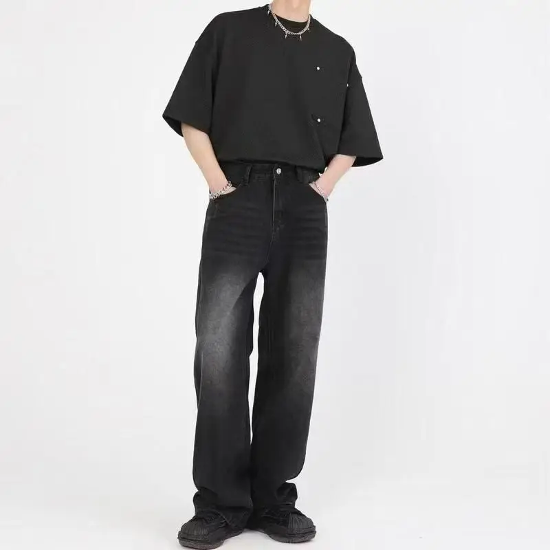 Koreanische Mode Herren Weite  – Streetwear Brand Denim Bewertung und Preis